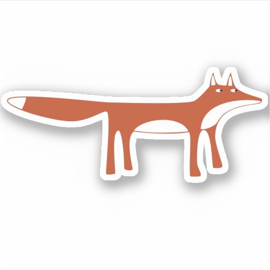 Wild Red Fox Sticker (Voorkant)