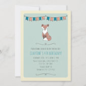 Wild, Red Fox verjaardagsfeestje uitnodigingen (Voorkant)