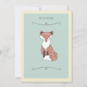 Wild, Red Fox verjaardagsfeestje uitnodigingen (Achterkant)