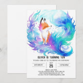 Wild Red Fox Wonderland Verjaardag Kaart (Voorkant / Achterkant)