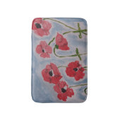 Wild Red Poppies Bath Mat (Voorkant Verticaal)