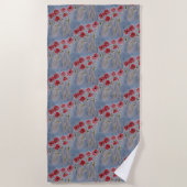 Wild Red Poppies Beach Towel Strandlaken (Voorkant)