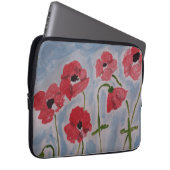 Wild Red Poppies Electronics Bag Laptop Sleeve (Voorkant Rechts)