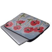 Wild Red Poppies Electronics Bag Laptop Sleeve (Voorkant onderkant)
