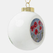 Wild Red Poppies Keramische Bal Ornament (Links)