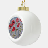 Wild Red Poppies Keramische Bal Ornament (Rechts)