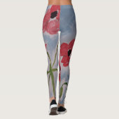 Wild Red Poppies Leggings (Achterkant)