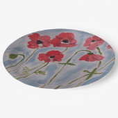 Wild Red Poppies Papieren Bordje (Gekanteld)