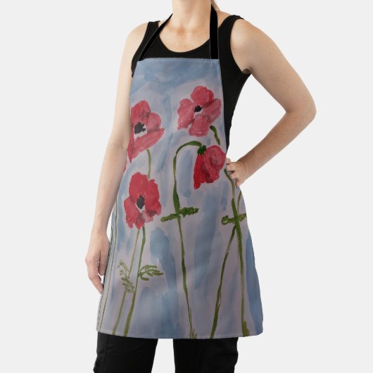 Wild Red Poppies Schort (Insitu)