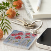 Wild Red Poppies Sleutelhanger (Voorkant Rechts)