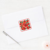 Wild Red Poppies Square Sticker (Envelop)