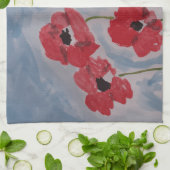 Wild Red Poppies Tea Towel Theedoek (Gevouwen)