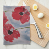 Wild Red Poppies Tea Towel Theedoek (Quarter Fold)
