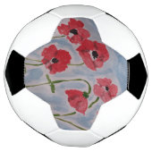 Wild Red Poppies Voetbal (Gedraaid)