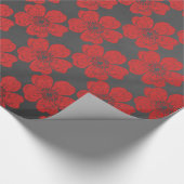 Wild Red Roses Chalkboard Cadeaupapier (Hoek)