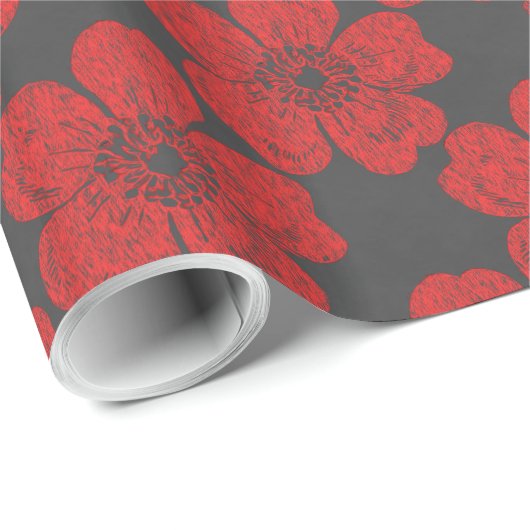 Wild Red Roses Chalkboard Cadeaupapier (Rol Hoek)