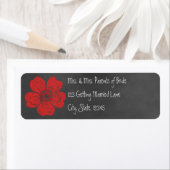 Wild Red Roses Chalkboard Label (Insitu)