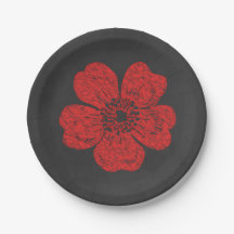 Wild Red Roses Chalkboard