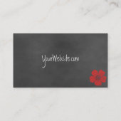 Wild Red Roses krijtbord Visitekaartje (Achterkant)