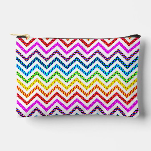Wild Regenboog Chevron Patroon Etui (Voorkant)