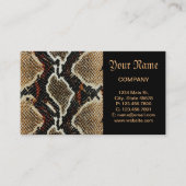Wild reptielenpatroon kleurrijke python slangenpri visitekaartje (Voorkant)