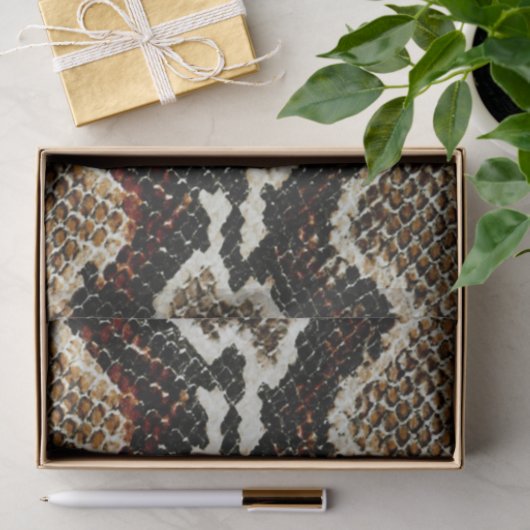 wild reptielpatroon kleurige pythonslang tissuepapier (Geschenk)