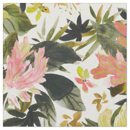 WILD RETREAT Tropical Hibiscus Floral Stof