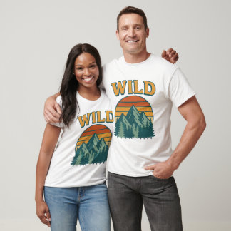 WILD Retro Mountain Adventure Graphic T-shirt