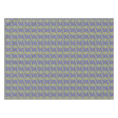 Wild Retro Pattern Yellow Blue Paars Swirl Design Tafelkleed (Voorkant (Horizontaal))