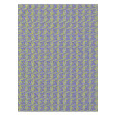 Wild Retro Pattern Yellow Blue Paars Swirl Design Tafelkleed (Voorkant)