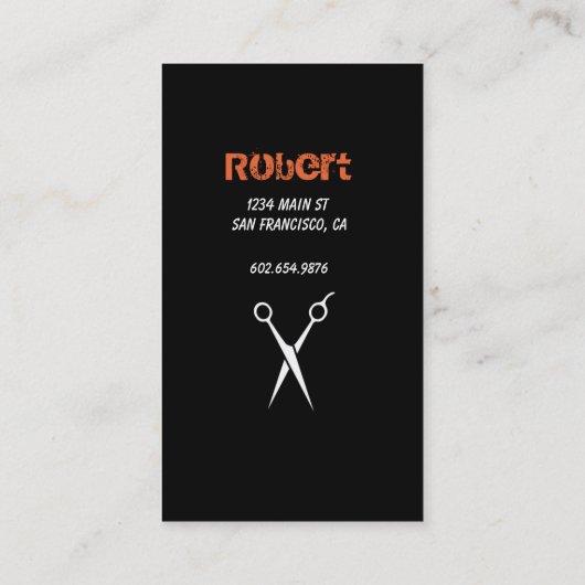 Wild Retro Skeleton Haarstylist - Visitekaartjes (Achterkant)