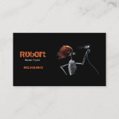 Wild Retro Skeleton Haarstylist - Visitekaartjes (Voorkant)