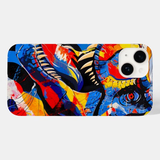 Wild Retro T-rex Dinosaurus Fusion Case-Mate iPhone Case (Achterkant (horizontaal))