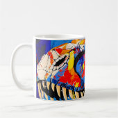 Wild Retro T-rex Dinosaurus Fusion Koffiemok (Links)