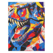 Wild Retro T-rex Dinosaurus Fusion Tafelkleed (Voorkant)