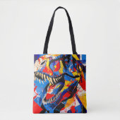 Wild Retro T-rex Dinosaurus Fusion Tote Bag (Voorkant)