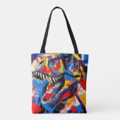 Wild Retro T-rex Dinosaurus Fusion Tote Bag (Achterkant)