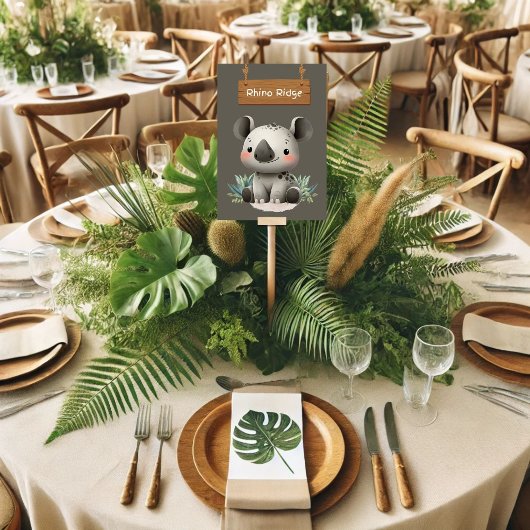 Wild Rhino Ridge Oerwoud Safari Tafel Kaart