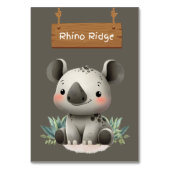 Wild Rhino Ridge Oerwoud Safari Tafel Kaart (Voorkant)