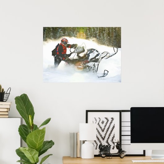 Wild Ride Snowmobile print (Thuiskantoor)