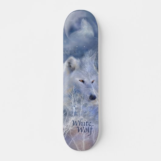 Wild Ride-White Wolf Skateboard (Voorkant)