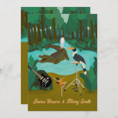 Wild River Crocodile Rock Music Wedding Kaart (Voorkant / Achterkant)