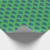 Wild Roar Gift Wrap – Blue Panther patroon Cadeaupapier (Hoek)