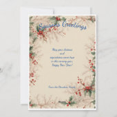 Wild Robin Wonder: Gepersonaliseerde Waterverf Was Feestdagenkaart (Achterkant)