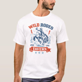 Wild Rodeo Tavern – Vintage Western Cowboy Kunst T-shirt