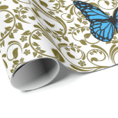 Wild Romantic Field Blue butterflies Cadeaupapier (Rol Hoek)
