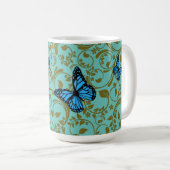 Wild Romantic Field Blue butterflies Koffiemok (Voorkant rechts)