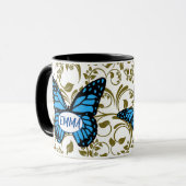 Wild Romantic Field Blue butterflies Mok (Voorkant links)