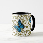 Wild Romantic Field Blue butterflies Mok (Voorkant rechts)