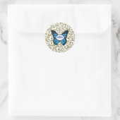 Wild Romantic Field Blue butterflies Ronde Sticker (Tas)